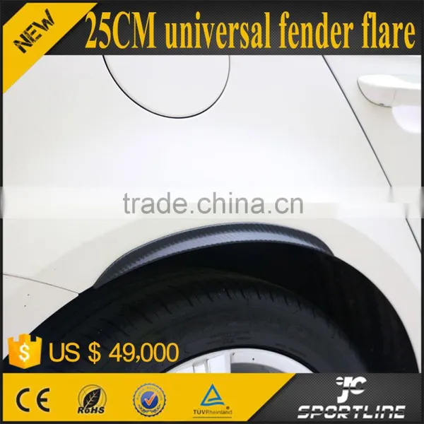 JC Sportline 2pcs/set 9.8INCH 25CM Universal Widen Size Carbon Fiber Patten Painting Fender Flare Moulding Trims