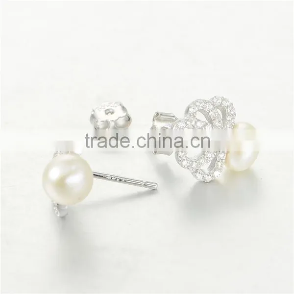Freshwater Pearl Jewelry,Latest Design of Pearl Earrings for Women FE279 photo-5