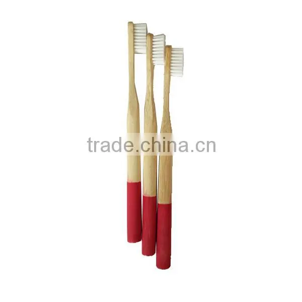 2016 Biodegradable Colourful Round Handle Wooden Bamboo Toothbrush photo-3