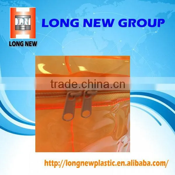 Orange PVC Bag With Zipper photo-3
