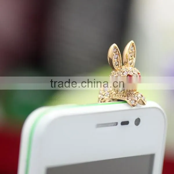 Rhinestone Dust Plug Luxurious Rabbit Earphone Dust,promotion Gift A48 photo-5