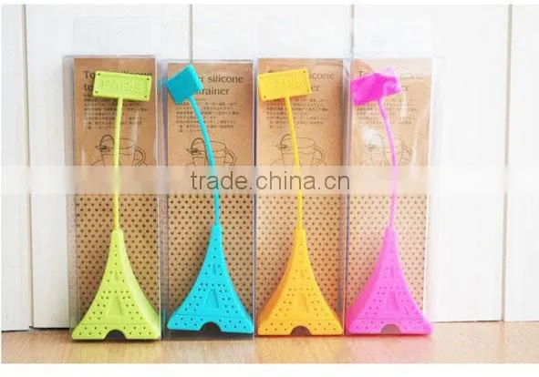 Mini Eiffel Tower Design Infuser Filter Spoon Silione Tea Strainer photo-6
