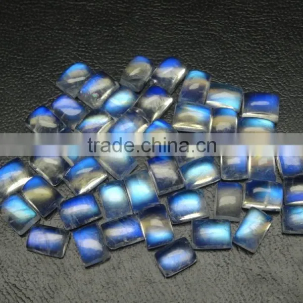 Rainbow Moonstone, Rectangular Cut, Best Quality Cabochon, Natural Gemstone photo-5