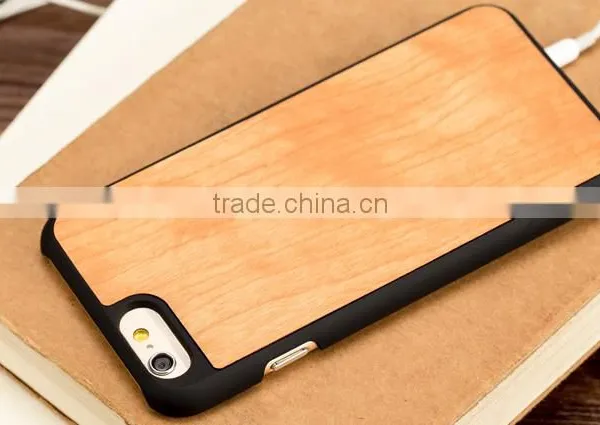 Wholesale Phone Case Made of Cherry Wood and PC Cell Cover for IPhone 6s photo-3