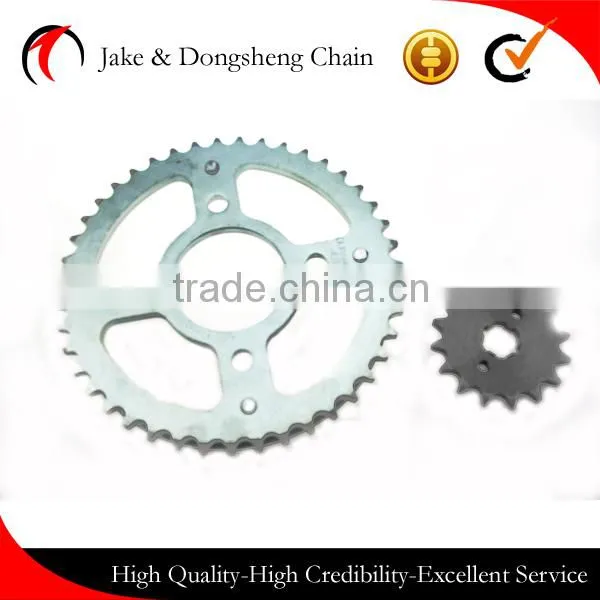 HIGH QUALTITY BEST PRICE HEAT TREATMENT Motorcycle Sprocket WY125 428-38T/15T photo-2
