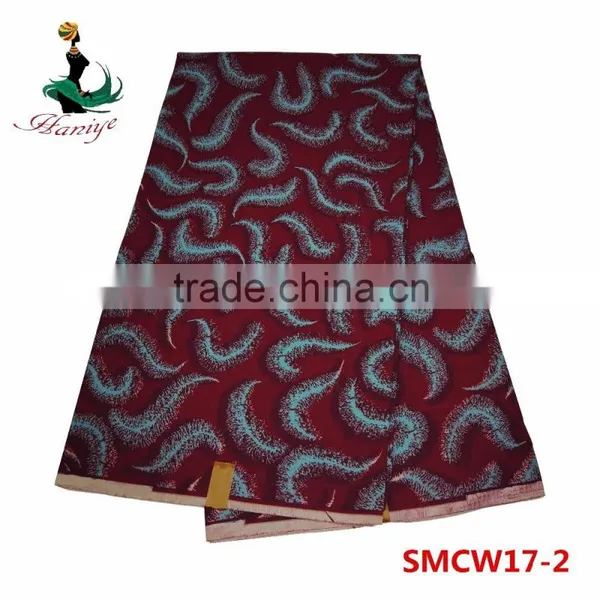 100% Cotton Wax Fabric Real Wax Print Fabric African Ankara Wax Printed SMCW18 photo-5