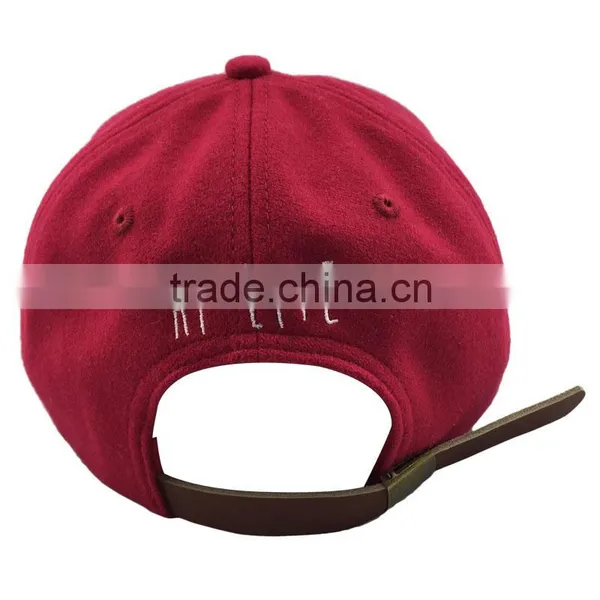 High Quality Custom Red Color Soft 6 Panel Corduroy Baseball Blank Cap Bulk Sale photo-5