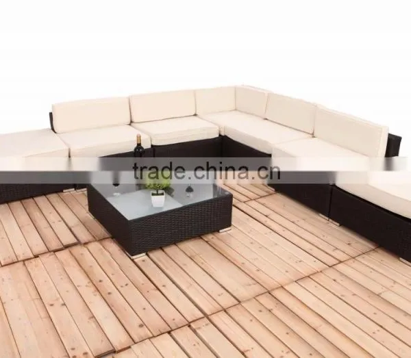 Weatherproof and Fireproof Rattan Garden Cheap and Simple 10pcs Ratta Sofa Sets