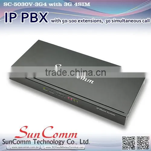 SC-5030V-3G4 Hot Sell ip Phone System IP PBX With 3G 4SIM