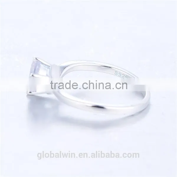Crystal Gemstones Ring Free Sample Wholesale Custom Engraving With 6 Prongs Mexican Wedding Rings Gemstones Ring For Women photo-2
