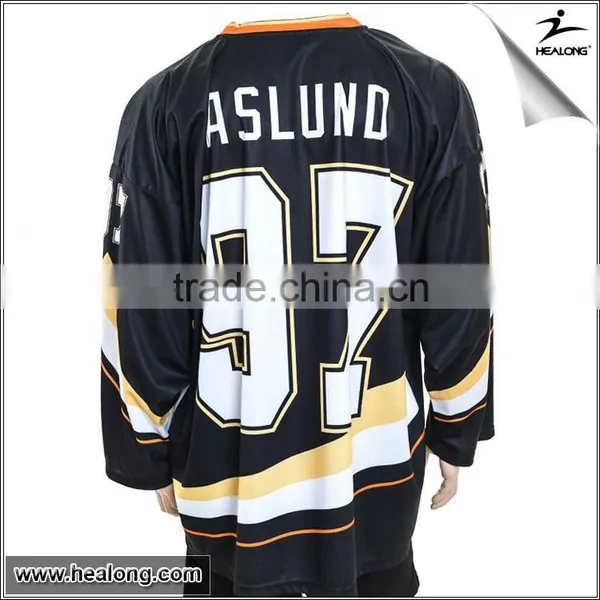 100%polyester Comfortable Italian Printed Free Design Youth Ice Hockey Jersey photo-2