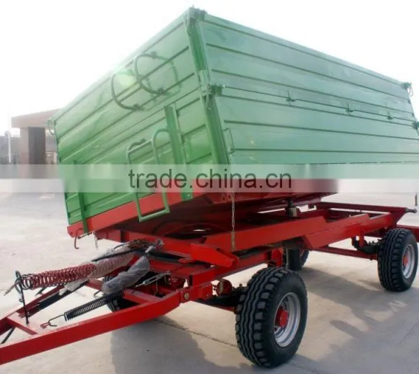 Hot Sale Euro Style Tractor Use Hydraulic 8 Tons,heavy Duty Farm Tipping Trailer, Rear and Side Tipping With CE photo-3