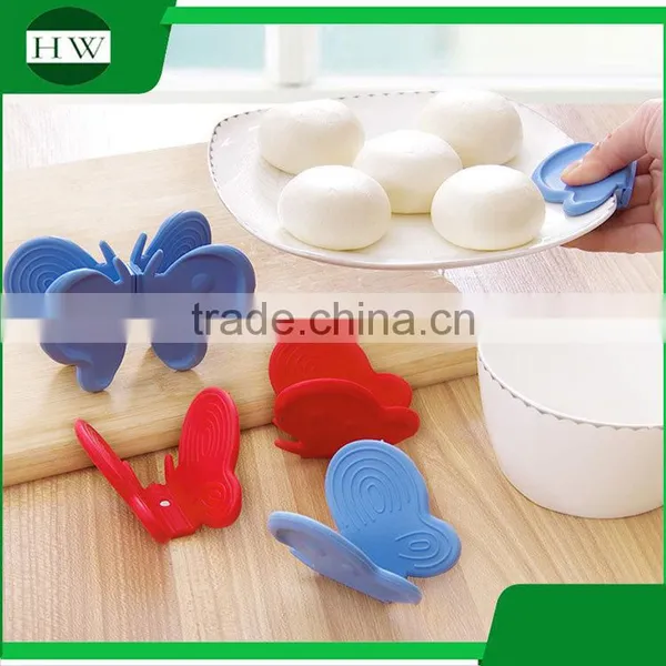 Kitchen Non-stick Silicone Butterfly Bbq Baking Grill Heat Resistant Oven Finger Clip Glove Gloves photo-4
