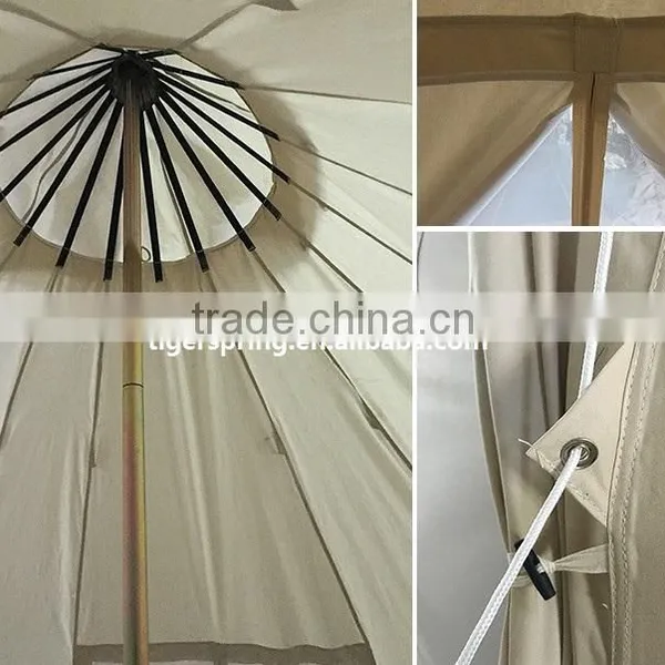 Durable Heavy Duty Canvas Bell Tent Family Camping Tent photo-4