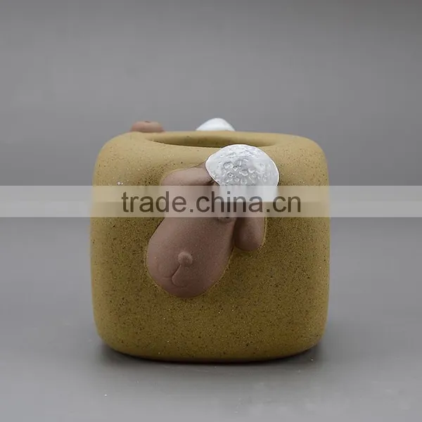 Choi Sand Pottery Crafts Cartoon Animal Small Ceramic Flower Pots photo-2