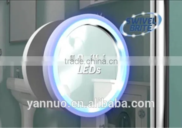 360 Rotation LED Lighted Makeup Mirror, Makeup Mirror With Light Swivel Brite photo-4