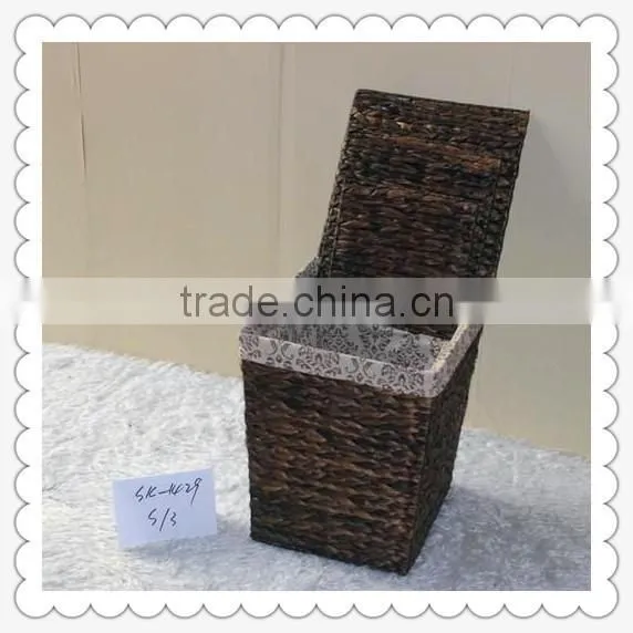 Wholesale Willow Basket With Plastic Linner and Leather Handles photo-4