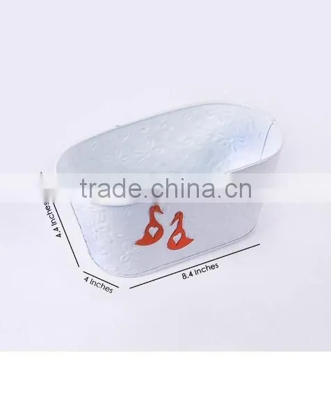 Decorative Flower Planters | New Classic Metal White Finished Planters photo-3