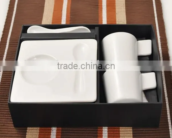 Lifestyle Promotional Porcelain Espresso Coffee Cup and Saucer Set With Spoon photo-2