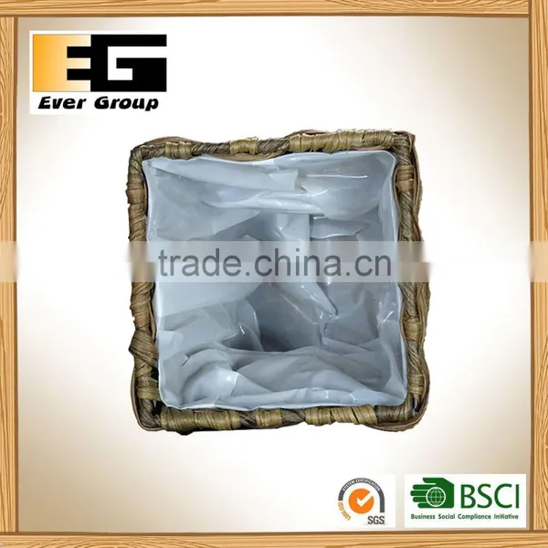 Plastics Rattan Garden Plant With Pvc Lining Square Basket photo-3
