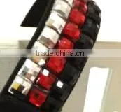 Cool Design Bracelet With Zinc Alloy Locking Part, Hot Sale Gift Leather With Crystal Gem Decoration photo-4