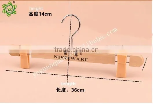 Trousers Hanger With Hooks Clamps for Plastic Pants Wooden Hanger photo-5