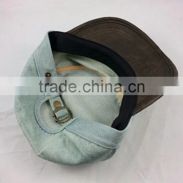Custom Militsy Cap/denim Flat Cap photo-3