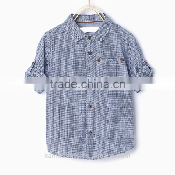 Swallow Gird Children Shirts Fashion Checks Boys Shirts photo-2