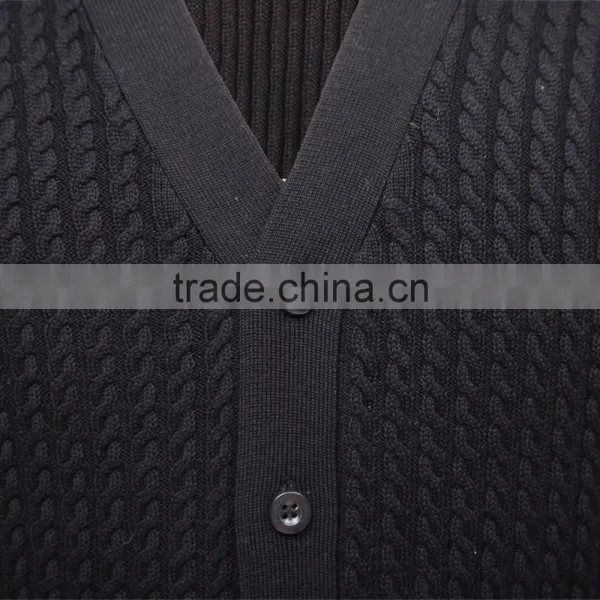 Men's Silk and Cotton Blend Sleeveless Cardigan Cheap photo-3