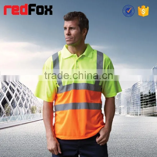 Yellow 180gsm Net Long Sleeve Safety T-shirt for Worker Reflective Motercycle Safety T-shirt Industrial Safety T-shirt photo-2