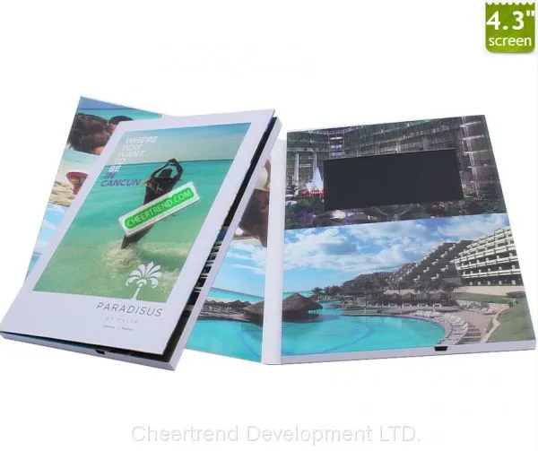 Most Thinnest A4 Brochure 4.3 Inch TFT Lcd Video Greeting Card, Lcd Video Cards, Video Brochure photo-3