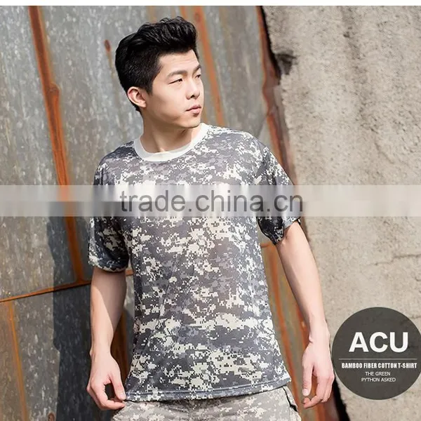 2016 Wholesale Men Camouflage Dryfit Breathable T-shirt Men Army Tactical Combat T Shirt Military Sport Camo Camp Mens T Shirts photo-2