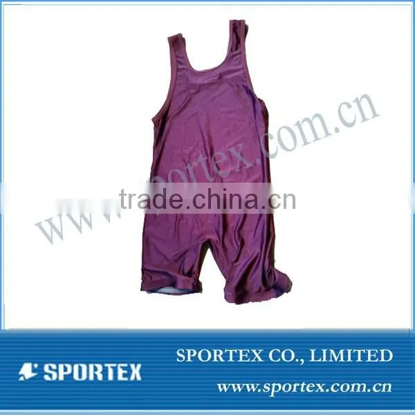 New Style Made-in-China Affordable Solid Color Wrestling Singlet #MZ0526 photo-2