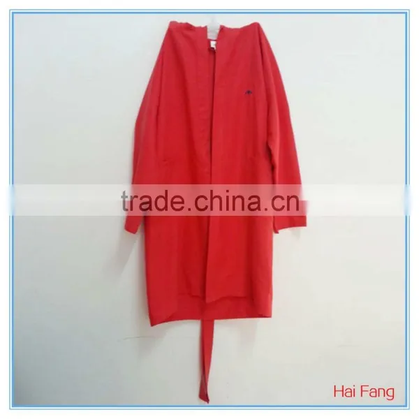 Wholesale Unisex Microfiber Bathrobe, Polyester Hooded Microfiber Bathrobe