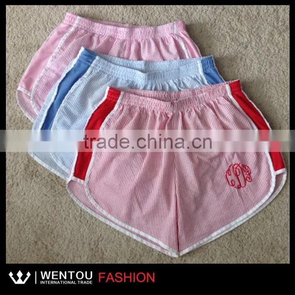 Hot Sale Monogrammed Seersucker Running Shorts photo-5