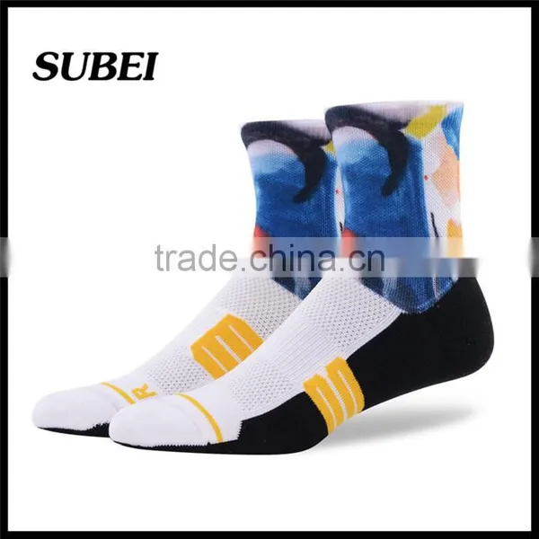 20mm/hg Ankle High Colorful 360 Digital Print Man Compression Sport Fashion Sock photo-5