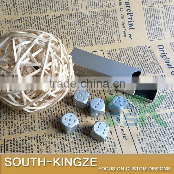 Silver Plating Creation Folk Arts Metal Rolling Dice in Long Square Silver Color Metal Packing Box photo-6