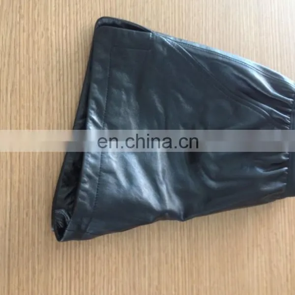 2015 Ladies Sheep Leather Black Short Pants photo-3