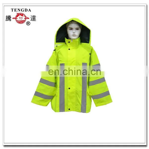 Reflective Yellow Road Man Worker 300D Oxford Rainsuit photo-3