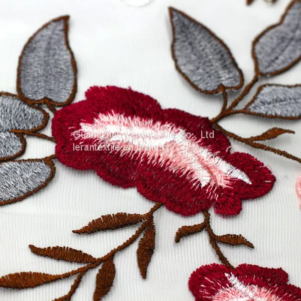 Garment Accessories Embroidered Dress Decorative Mesh Fabric for Women photo-4