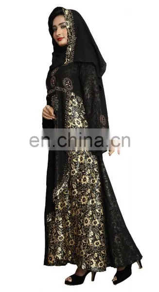 Women's 2017 Dubai Style High Quality Printed Burkha Abaya For Casual Arabic Islamic Wear (Printed Abaya) photo-5