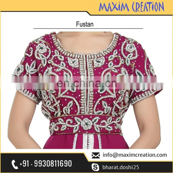 Most Admirable Evening Wear Home Gown Fustan For Arabian Women 6566 photo-2