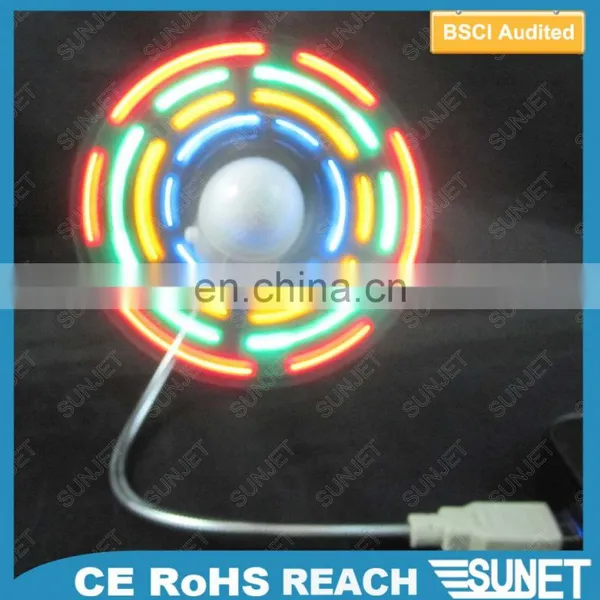 Summer Promotion Advertise Soft Pvc Wing With Led Light Message Mini Usb Fan 12v photo-4