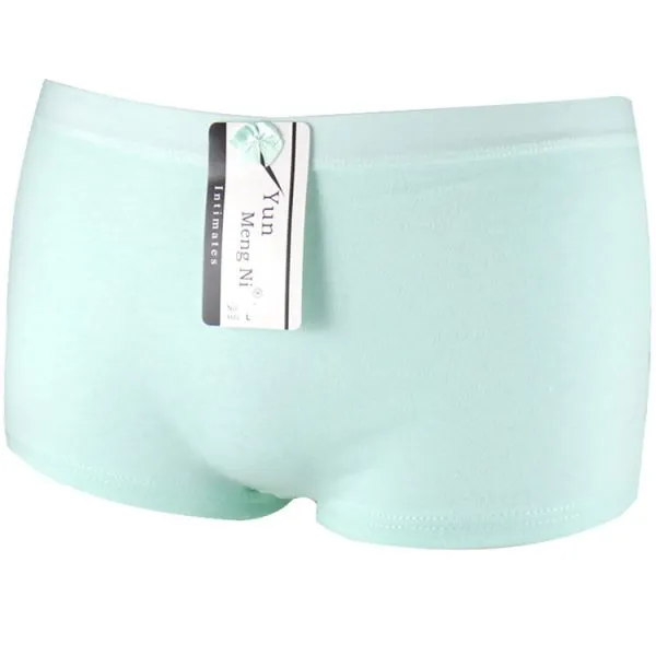 Yun Meng Ni Sexy Underwear Breathable Cotton Boyshort Plain Color Women Panties Hipsiter Lingerie photo-5