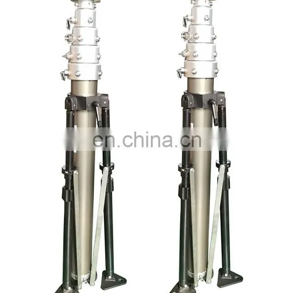 6M to 8M Aluminum Alloy Tripod Telescopic Mast for CCTV Camera photo-2