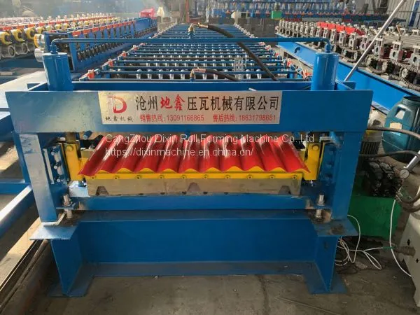 Colored Steel Corrugated Roll Forming Machine Trapezoidal Forming Machine photo-4