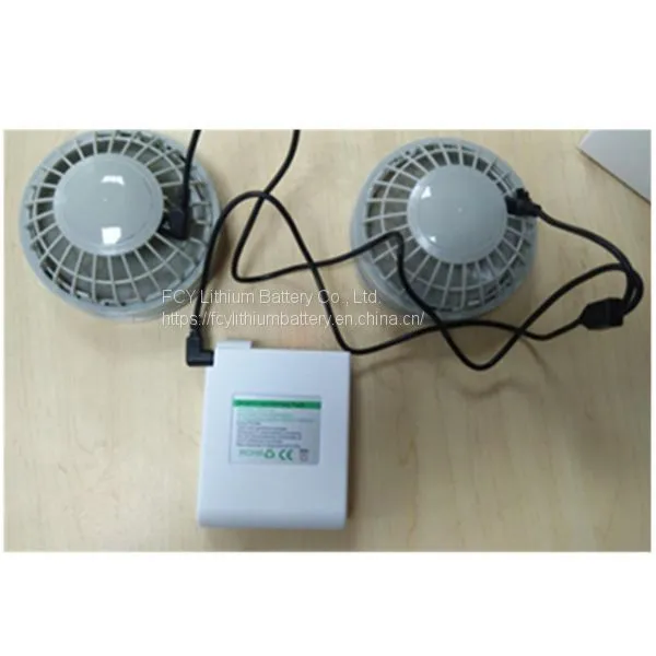 China Manufacturer 7.4v/12v Rechargeable Battery Pack With dc Sleeve Bearing Cooling Fan for Bamboo Cushion photo-2