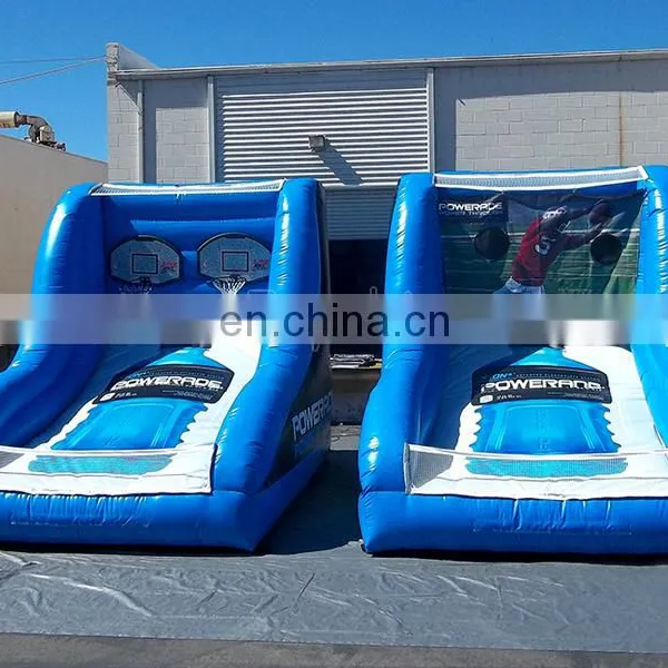 Blue Inflatable Basketball Hoop Play Center Fun Basketball Game Court For Sale photo-5