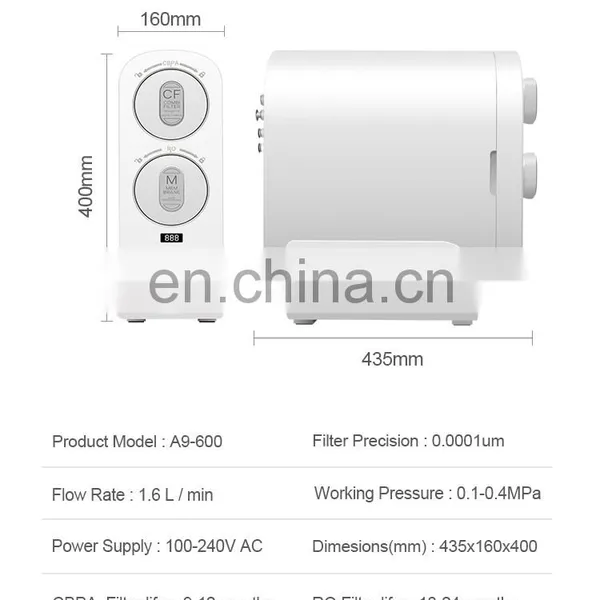 600 GPD Tankless Wholesale Under Sink Nobana Reverse Osmosis Water Filter photo-5