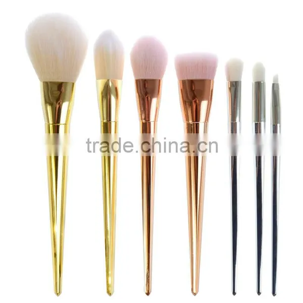 Metal Handle Makeup Brushes Rose Gold 7pcs Hot Sale photo-3